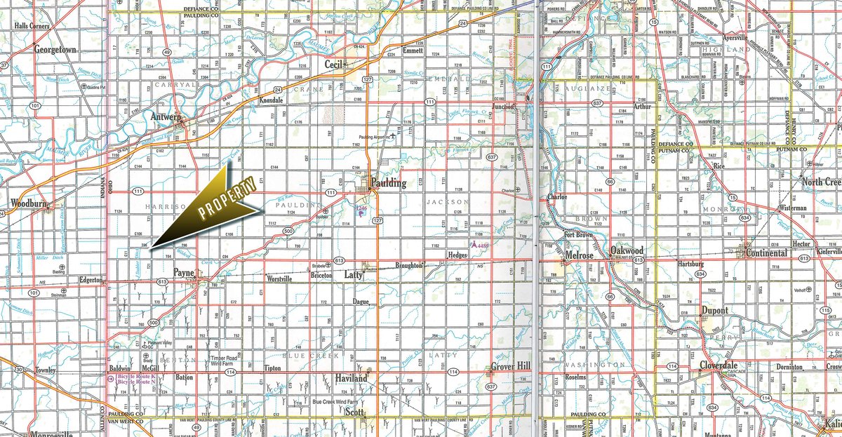 Area map - FARM EQUIPMENT AUCTION IN PAULDING COUNTY, OHIO